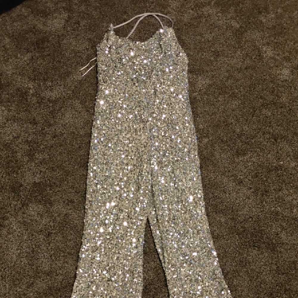 Sparkling Silver Jumpsuit
